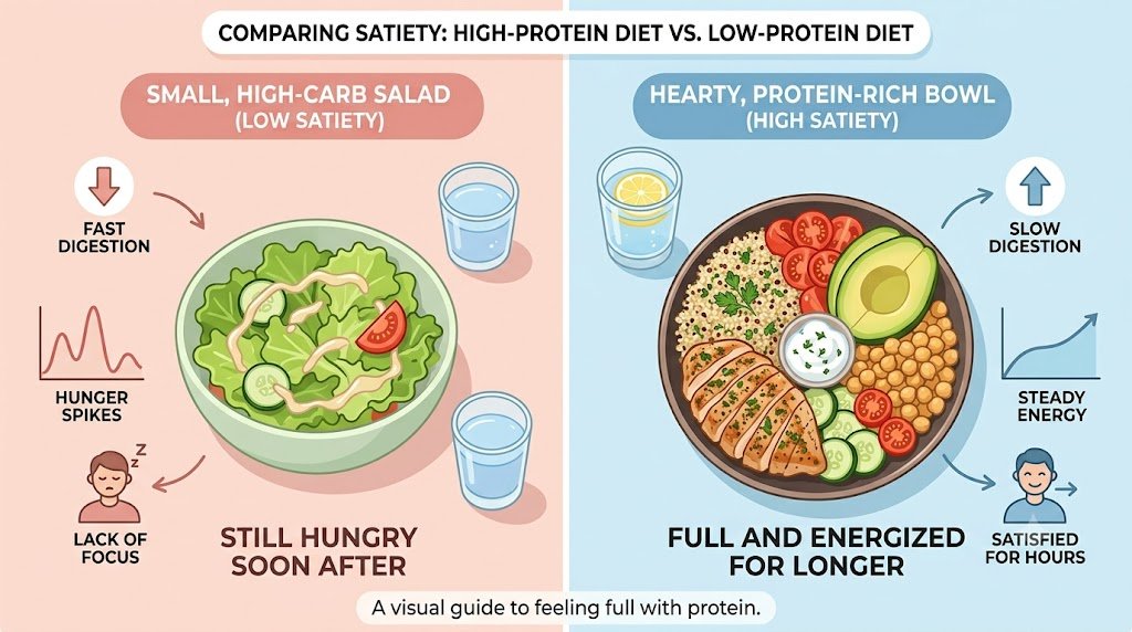 high protein diet satiety and hunger control
